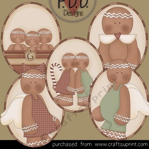 Gingerbread Ovals Clipart