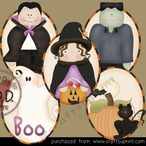 Halloween 1 Ovals Clipart