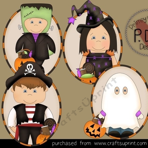 Halloween 2 Ovals Clipart