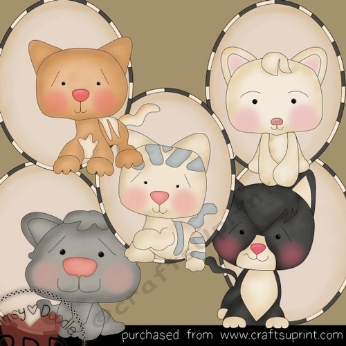 Cat Ovals Clipart