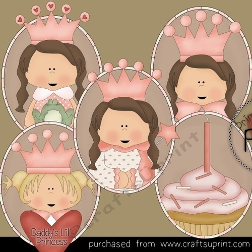 Pink Princess Ovals Clipart