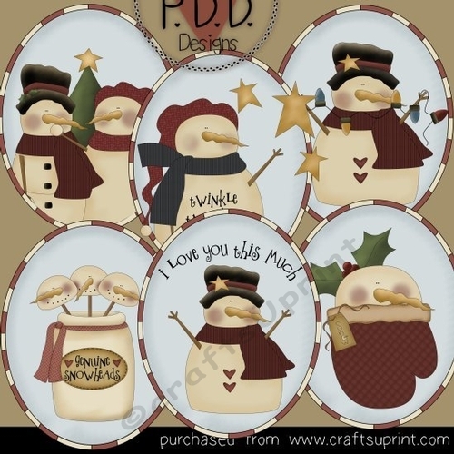Snow Thyme 3 Ovals Clipart
