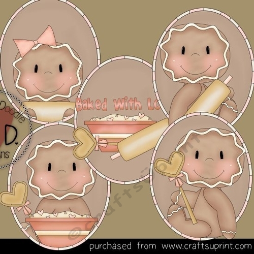 Sweet Gingers Ovals Clipart
