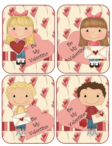 Valentine Kids Valentine Sheet