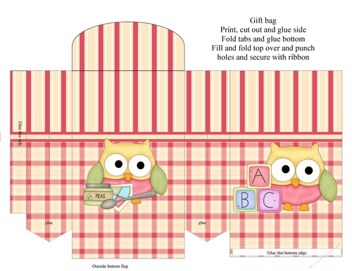 Yellow Owl Gift Bag