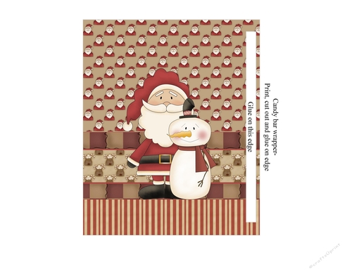 Santa & Friends Candy Bar Wrappers 4