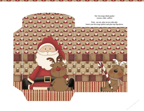 Santa & Friends Hot Beverage Packet 1