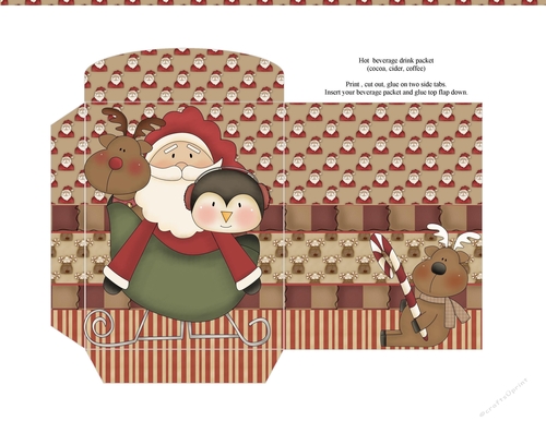 Santa & Friends Hot Beverage Packet 3