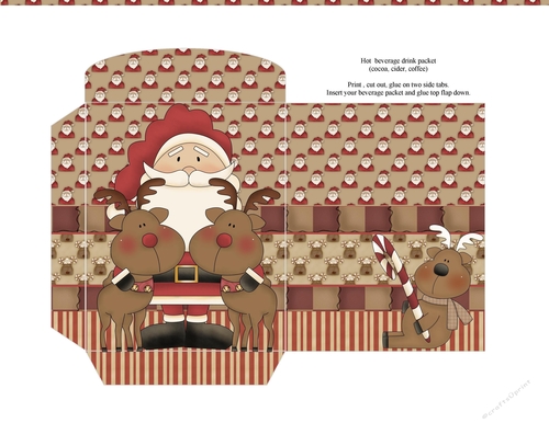 Santa & Friends Hot Beverage Packet 4