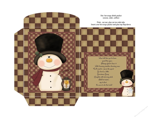 Snowman Soup Hot Beverage Packet 1