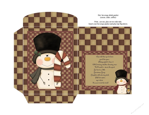 Snowman Soup Hot Beverage Packet 2