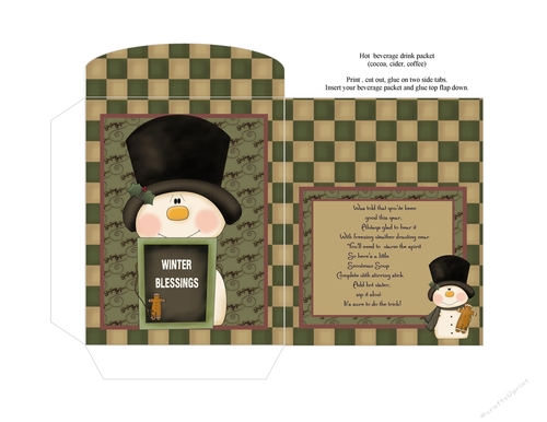 Snowman Soup Hot Beverage Packet 4