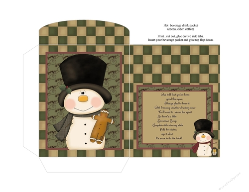 Snowman Soup Hot Beverage Packet 5