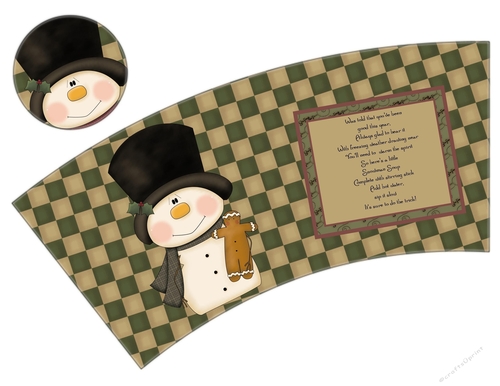 Snowman Soup Grab and Go Cup Cover 2