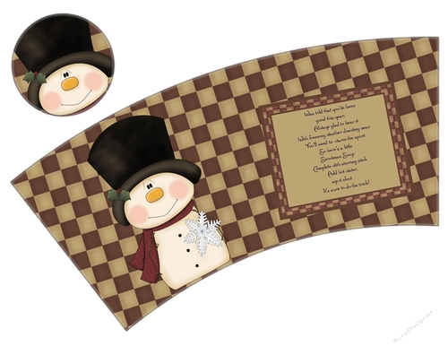 Snowman Soup Grab and Go Cup Wrapper 3