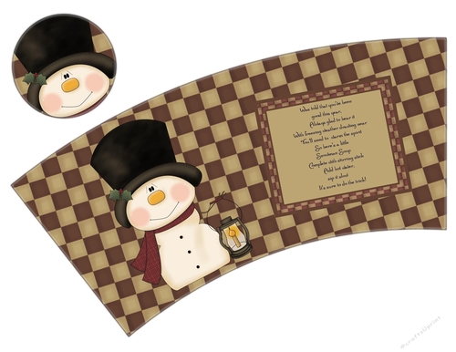 Snowman Soup Grab and Go Cup Wrapper 5