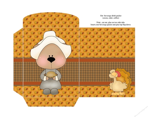 Thanksgiving Bears Hot Beverage Packet 2