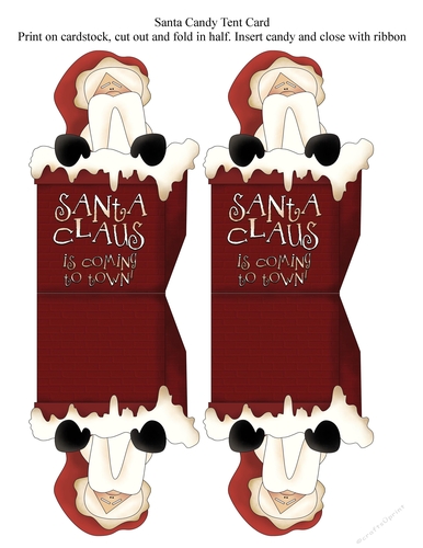 Santa Claus Candy Tent Cards