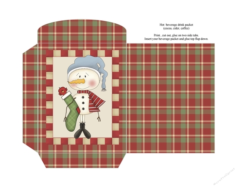 Primsy Snowmen Hot Beverage Packet 1