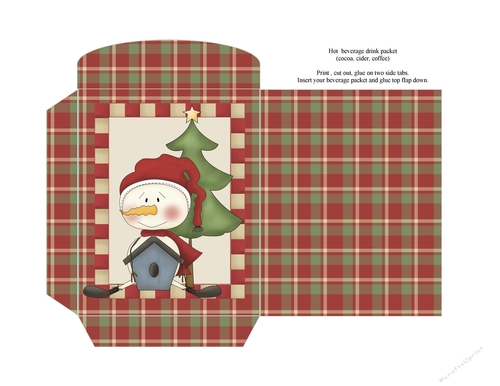 Primsy Snowmen Hot Beverage Packet 3