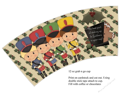 Christmas Soldiers Grab & Go Cup Cover