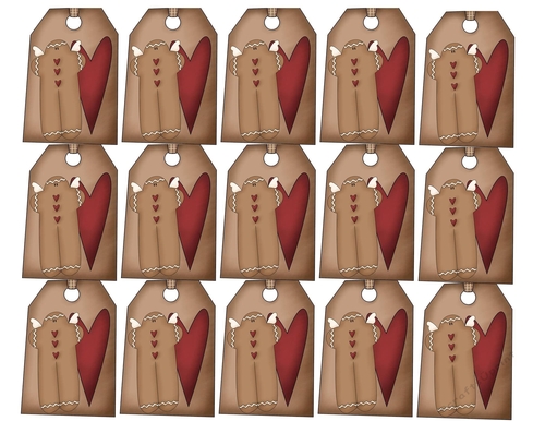 Gingerbread Wishes Tag Sheet