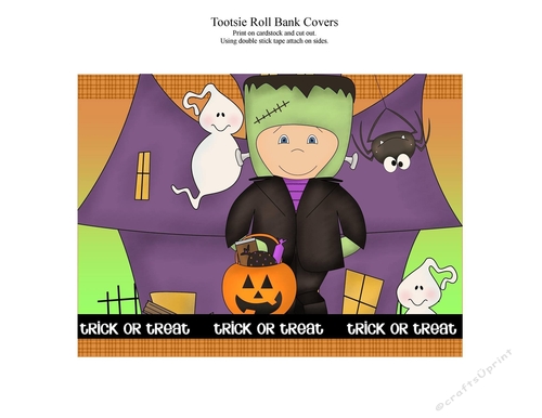 Halloween Tootsie Roll Bank Cover 1
