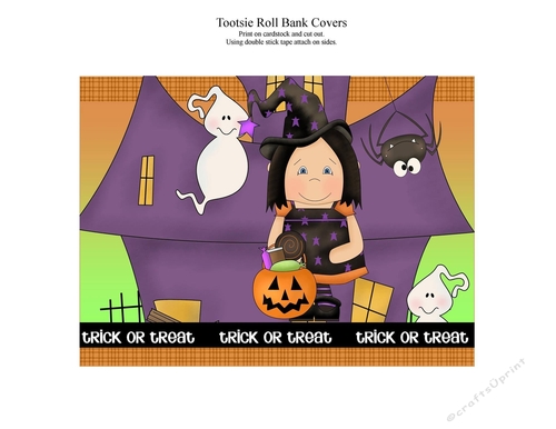 Halloween Tootsie Roll Bank Cover 5