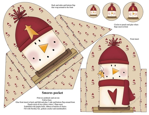 Snowman Smores Pocket 1