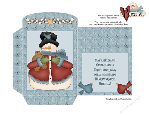 Snowman Blessings Hot Beverage Packet