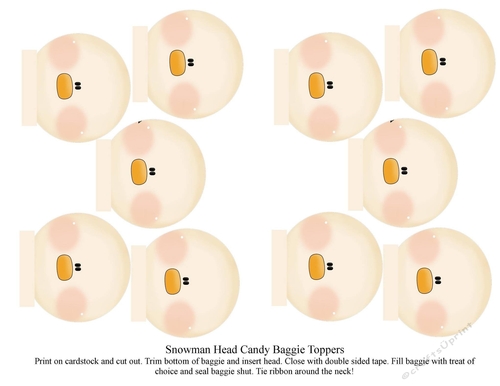 Snowman Head Bag Toppers