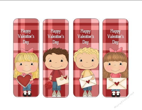 Valentine Kids Bookmarks