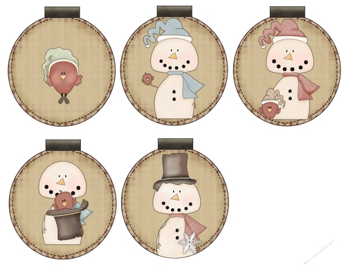 Ornament Tags Sheet-Winter Friends 3