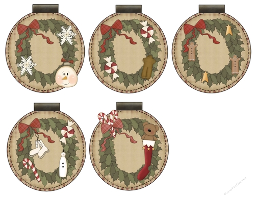 Ornament Tags Sheet-Winter Wreaths