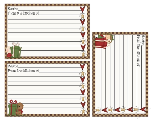 Christmas Recipe Cards 1
