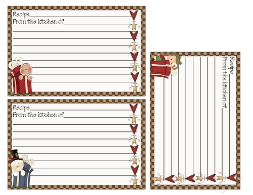 Christmas Recipe Cards 2