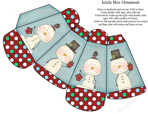 Mr. Snow Icicle Box Ornament