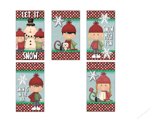 Christmas Kids Magnets Sheet