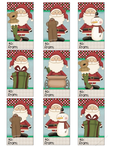 Santa Gift Tags Sheet 2