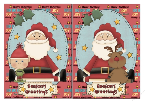 Santa Christmas Card Fronts 2