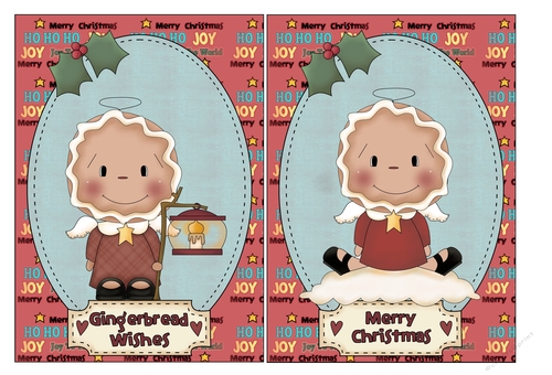 Ginger Angels Christmas Card Fronts 1