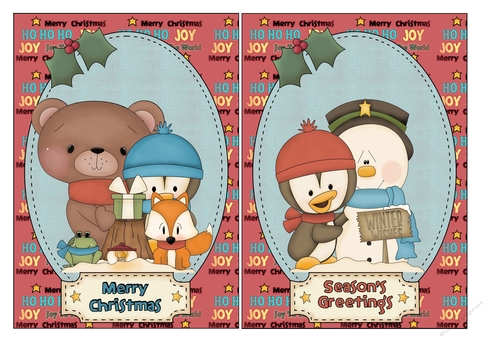 Winter Wonderland Christmas Card Fronts 1