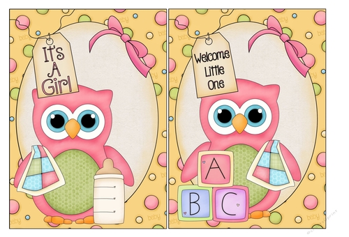 Baby Girl card Fronts 4