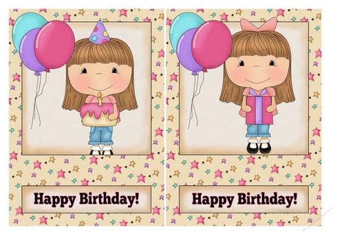 Birthday Girl Card Fronts 2