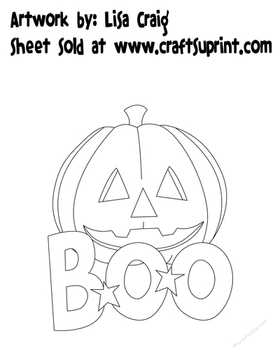 Halloween Boo Digital Stamp 1
