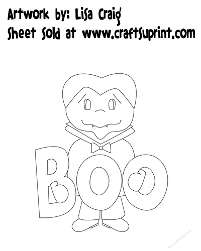 Halloween Boo Digital Stamp 4