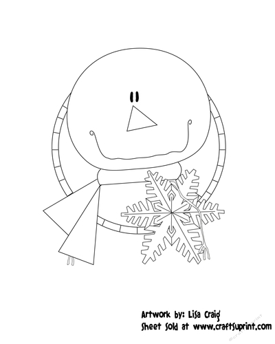 Snow Thyme 2 Circle Digital Stamp 1