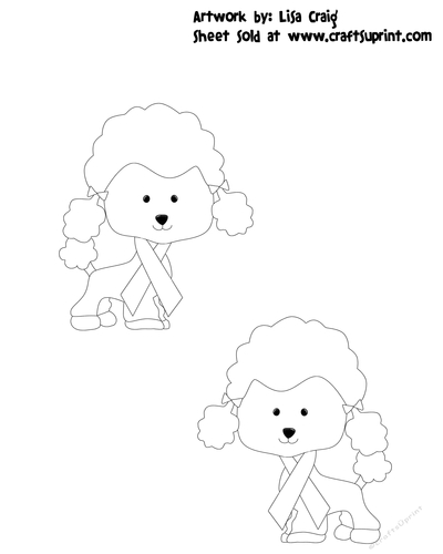 Cancer Dog Digital Stamp 