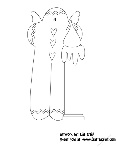 Gingerbread Wishes Digital Stamp 2