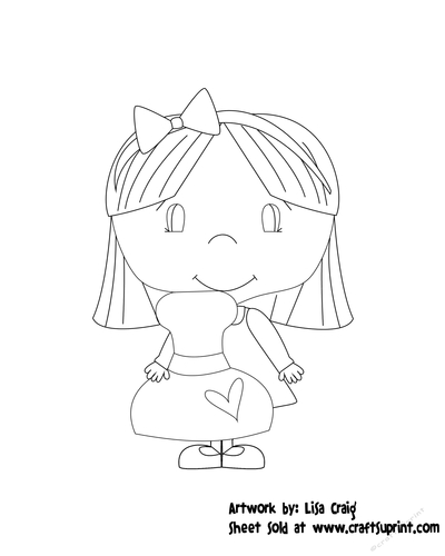 Makeup Girl  Digital Stamp 5